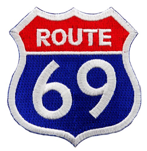 Route 69 bestickt Patch zum Aufbügeln Sexy Highway Road Sign Parodie 66 Biker Emblem Route 69 bestickt Patch zum Aufbügeln Sexy Highway Road Sign Parodie 66 Biker Emblem von Cypress Collectibles Embroidered Patches