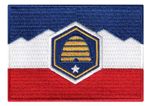 Utah State Flag Embroidered Patch Iron On UT Emblem 2024 Version von Cypress Collectibles Embroidered Patches