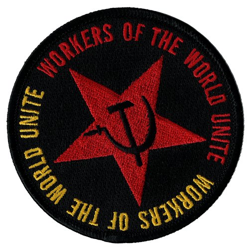 Workers of the World Unite Aufnäher zum Aufbügeln, bestickt, Kommunistische Partei, CCCP UdSSR von Cypress Collectibles Embroidered Patches