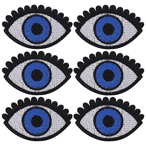 Böses Auge Gesticktes Eisen Auf Nähen Bestickte Aufnäher, Aufnäher Patches Für Jacken Jeans Kleidung Aufnäher Bügelbilder Aufbügler 5,9 X 10 Cm Aufnähen Oder Aufbügeln Auf Kleidung, Kleid, Hut, Jeans von Cyrank