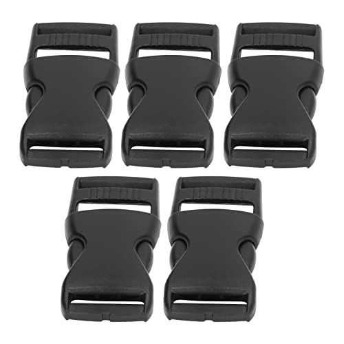 Cyrank Schnallen für Gurte, 5er-Pack Quick Side Release Buckle Adjust Plastic Buckle Clips Parachute Clips Ersatz für Nylongurt-Rucksack-Hundehalsbänder von Cyrank