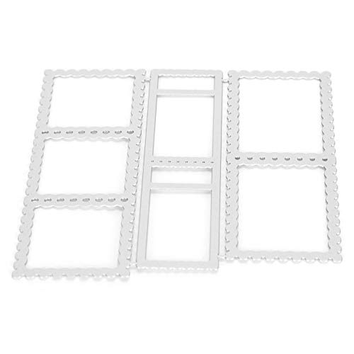 Cyrank Stanzungen 2 Stück, Briefmarken Rahmenform Metall Stanzungen Schablonen Prägung Papier Stanzformen Schablonen für DIY Scrapbooking Album Kartenherstellung von Cyrank