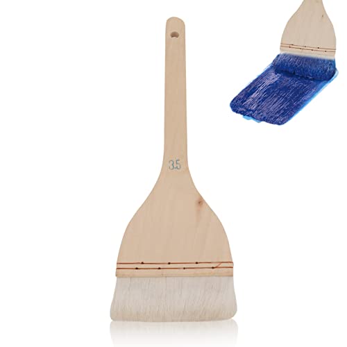 Schafshaarbürsten Waschbürste, Grundierpinse, Paddle Flächenpinsel, Großflächige Flachbürsten-Set Für Aquarell, Waschen, Keramik- Und Keramikmalerei, Chinesisches Pinsel-Set von Cyrank