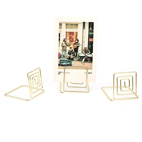 Tischkartenhalter, Clips, 10 Stück, Metall, rechteckig, spiralförmig, Memo-Halter, Clip, Fotohalter, Tischnummernhalter(Gold) von Cyrank