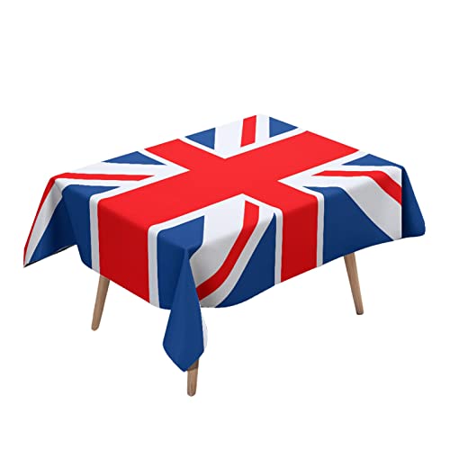 D/A Union Jack Tischdecke – klassische traditionelle Flagge Vereinigtes Königreich, moderne britische Treue, Symbol Tischdecke, Esszimmer, Küche, rechteckige Tischdecke für Queen-Jubiläumsfeier von D/A