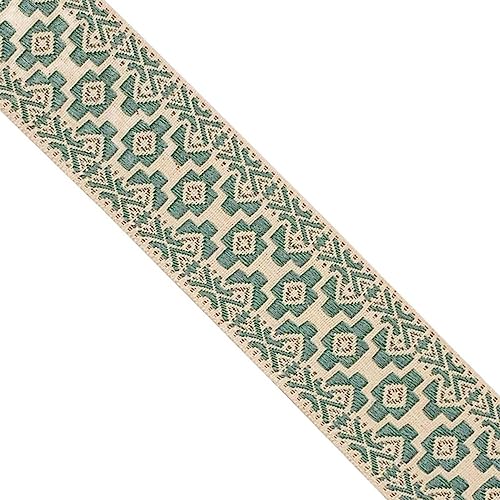 Designer's Shop JR 753 Jacquard-Band, gewebt, geometrisch, 46 mm x 2,7 m, DIY zum Nähen, Basteln, Grau von D DESIGNER'S SHOP