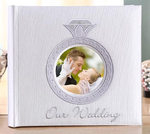 Hochzeits-Fotoalbum 4x6, Handstickerei Unsere Hochzeit mit Foto-Einband und Platz für Notizen für Familie, Hochzeit, Geburtstag, Fotoalben, Weihnachtstag von D&Y