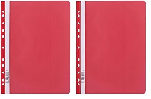 D.RECT 110467 Schnellhefter Lux PP A4 mit Perforation aus Starker Polypropylen-Folie Rot (Packung mit 2) von D.RECT