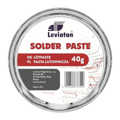 D.RECT Lötpaste Solder Paste SMD Lötfett Dose als Flussmittel zum Weichlöten zum Löten von oberflächenmontierbar Bauelemente, 40g von D.RECT