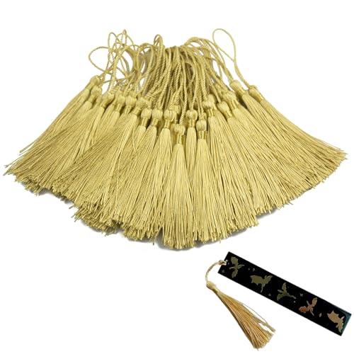 50 Stück Gold Mini Quasten,Seide Quaste,Machen Handgemachte Quaste,Quasten Anhänger,Goldene Seidige Quasten,Goldfarbene Seidige Quasten,Quasten Für Schmuck,Souvenirs,Lesezeichen,DIY-Bastelzubehör 50 Stück Gold Mini Quasten,Seide Quaste,Machen Handgemachte Quaste,Quasten Anhänger,Goldene Seidige Quasten,Goldfarbene Seidige Quasten,Quasten Für Schmuck,Souvenirs,Lesezeichen,DIY-Bastelzubehör von DAAIZIII