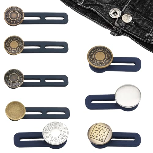 8 Stück Hosenbunderweiterung,Hosenknopf Verlängerung,Knopfverlängerung Für Hosen,Hosen Expander Button,Hosenbunderweiterung Damen,Knopferweiterung Jeans Für Jeans, Kleider, Hosen Verwendet Werden von DAAIZIII