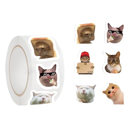 500pcs Animal Cats Dekorative Aufkleber Verpackungsbezeichnungen Selbstkleber Aufkleber Für Weihnachtskartenumschläge von DABAIXIONG