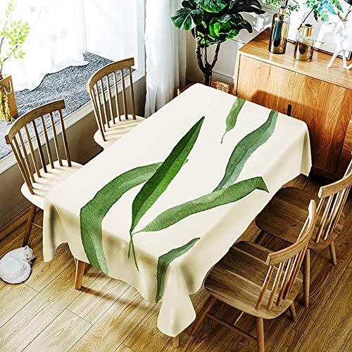 DACUDA Rechteckige Tischdecke im pastoralen Stil, Tischdecke mit Tropenpflanzen-Print, Tischdecke zum Schutz des Hauses, Dekoration, Tischdecke (B 140x180cm(55x71inch)) von DACUDA