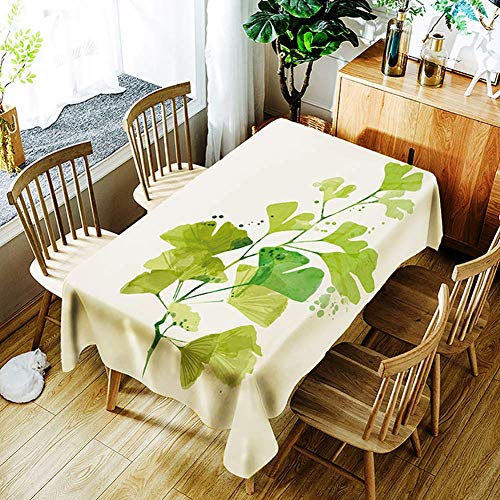 DACUDA Rechteckige Tischdecke im pastoralen Stil, Tischdecke mit tropischen Pflanzen-Print, Tischdecke als Heimschutzdekoration, Tischdecke (D 150x300cm(59x118inch)) von DACUDA