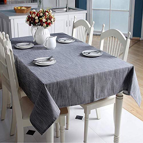 DACUDA Rechteckige dekorative Tischdecke, Polyester-Tischdecke, staubdicht, modern, elastisch, für Küchen-/Esstisch, Marineblau (Marineblau, 100 x 140 cm (39 x 55 Zoll)) von DACUDA