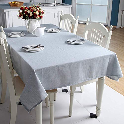 DACUDA Rechteckige dekorative Tischdecke, Tischdecke aus Polyester, staubdicht, modern, elastisch, für Küchen- und Esstisch, Marineblau (Hellblau 90 x 90 cm (35 x 35 Zoll)) von DACUDA