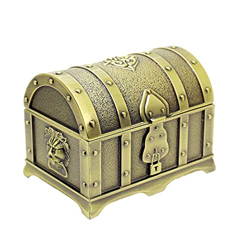 DACUDA Schmuck-Organizer-Box, europäische Retro-Schmuckschatulle, kleine Aufbewahrungsbox für Schmuck aus Metall von DACUDA