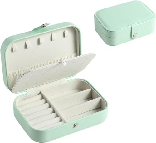 DACUDA Schmuckschatulle, 2-lagig, Schmucketui, Aufbewahrungsbox für Halsketten, Ringe, Ohrringe, tragbare Schmuckaufbewahrung, Schmuck-Organizer (C) von DACUDA