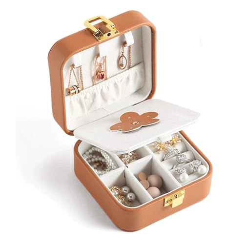 DACUDA Schmuckschatullen, tragbare Reise-Schmuckschatulle, stilvolles und Elegantes Schmucketui, für Ohrringe, Ringe, Halsketten, Schmuck-Organizer, Schmuck-Aufbewahrungsbox für von DACUDA