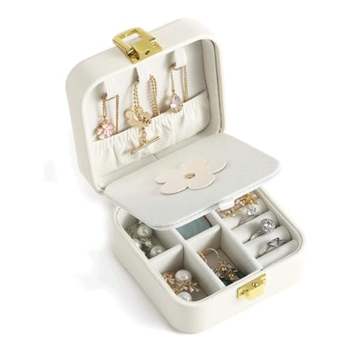 DACUDA Schmuckschatullen, tragbare Reise-Schmuckschatulle, stilvolles und Elegantes Schmucketui, für Ohrringe, Ringe, Halsketten, Schmuck-Organizer, Schmuck-Aufbewahrungsbox für von DACUDA