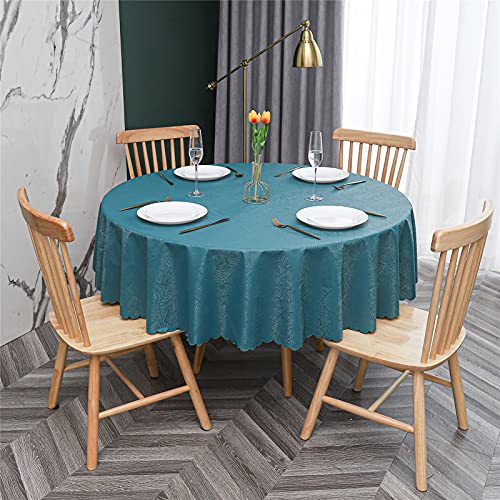 Runde Tischdecke aus PVC, abwischbare Tischdecke, wasserdicht, ölbeständig, knitterfrei, strapazierfähig, Tischdecke für Zuhause, Party, Picknick, draußen, drinnen (Dunke von DACUDA