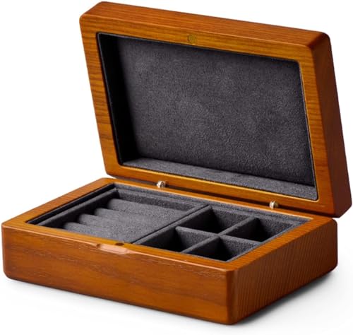 Schmuckschatulle für Damen, Holz, Schmuckschatulle für Ringe, Ohrringe, Armbänder, Anhänger, Halsketten, Uhrenbox, Schmuck-Organizer, Schmuck-Aufbewahrungsbox (B) von DACUDA