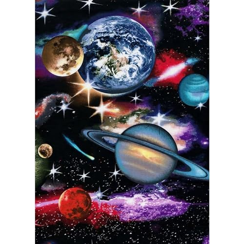 DAERLE Diamond Painting Buntes Universum, Diamond Painting Kinder, Diamant Painting Bilder Planet, DIY Diamant Vollbild, Malen Nach Zahlen Erwachsene, 5D Diamant Painting für Wand Dekoration 30x40cm von DAERLE