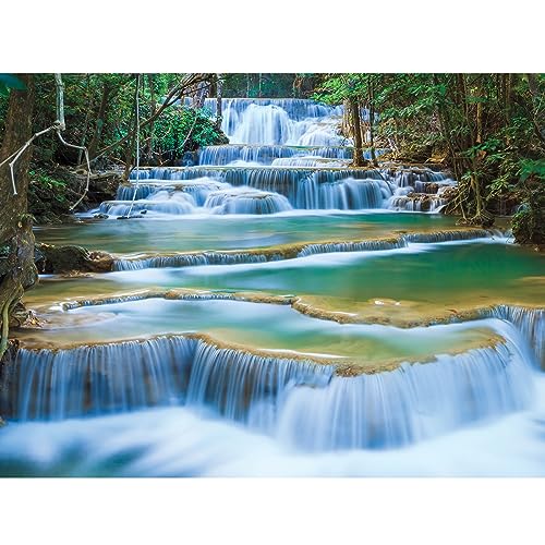 DAERLE Diamond Painting Landschaft, Diamant Painting Bilder Wasserfall, Diamond Painting Erwachsene, Diamond Painting Bilder Diamant Bilder Kinder DIY Cross Stickerei Malerei Kits Wand Dekor 40x30cm von DAERLE