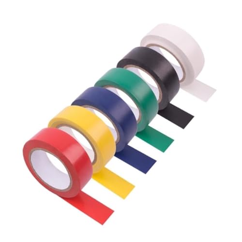 DAFROH Isolierband PVC-Isolierband, 18 mm x 10 m, Isolierband Farbig Set, Universal Isolierband Wasserdicht Elektrisch PVC Klebeband Dichtband für Verkabelungsprojekte und Reparaturen Bunt 6 Rollen von DAFROH