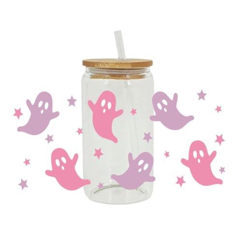 1 x Halloween-Hexen-Brau-Hexe, UV-DTF-Transfer-Aufkleber, 473 ml, Dekoration, Glas, Halloween-Wraps, Party-Tasse F3z7 von DAGESVGI