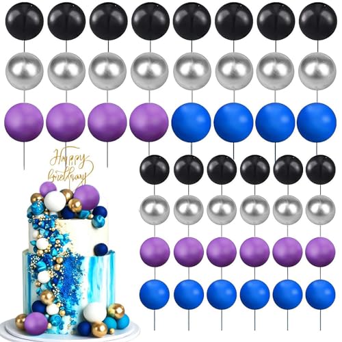 108 Stück Kugeln Kuchen Topper Dekorationen Cupcake Topper Ballons DIY Kuchen Einsatz Topper Schaumstoff Kuchen Topper Kugeln für Geburtstag Party Hochzeit Jahrestag Babyparty von DAGESVGI