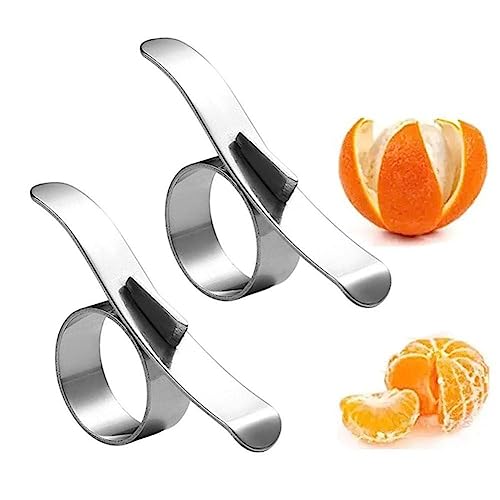 2 stücke Edelstahl Orangenschäler Zitrus Pomelo Orange Obst Haut Entferner Schäler Cutter Werkzeuge Peeling Gadgets Klein von DAGESVGI