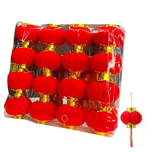 DAGESVGI Chinesische rote Laterne 2025 Frühlingsfest zum Aufhängen, Ölpapier, Neujahrsbedarf, Weihnachtsdekoration, Ornament, M2 x 1, Party-Lampe, 30 Stück von DAGESVGI