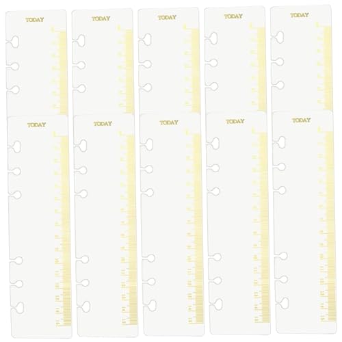 10pcs Lineal mit Löchern für Binder 7x2 Zoll 6 Loch Plastik A6 BINDER LEGER A6 PLANNER Accessoires zum Zeichnen mathematischer Probleme Lesen von DAGLLGEW