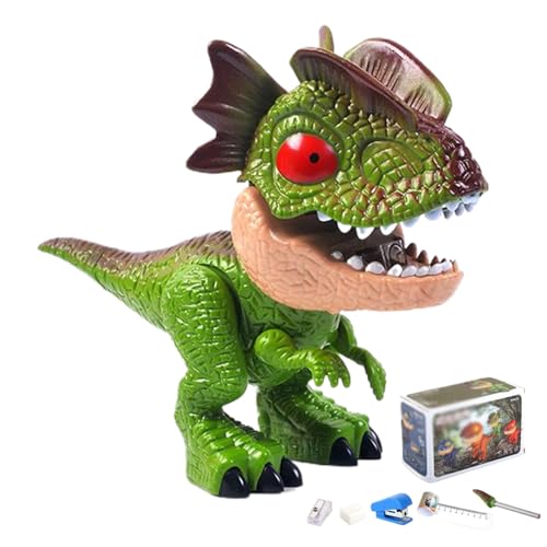 DAGLLGEW Dinosaurier-Schreibwaren-Set 5 in 1 Kid Stationery Set enthält Lineal Pencil Bencil Spitzer Bindemaschine und Radiergummi-Möglichkeiten für Dinosaurierschule für Kinder Style-2 von DAGLLGEW