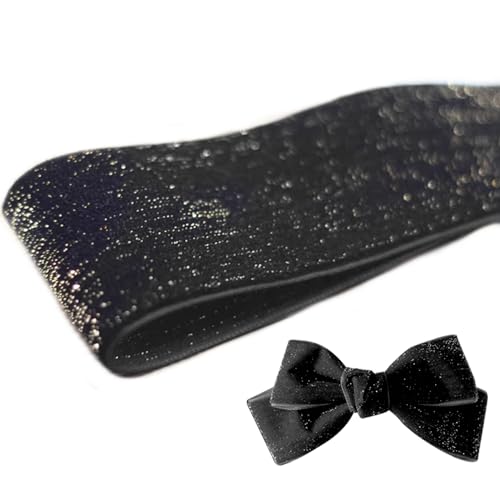 Samtband 10 m x 3,8 cm DIY TEMPERNE ERBOTE GLITTER RANGEL LEBENSCHAFTE ERGESTELLTE STEUER FÜR GESPEKTIONEN FÜR GESPEKTIONSPAPPTING BOWS Chinesisches Knoten, Schwarz von DAGLLGEW