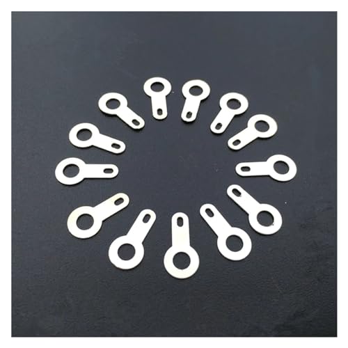 DAGROD SeroNi 20/50 Stück versilberter Kupfer-Einzelkopf-Lötanschluss M2.2-M10.2 Rundschweißscheibe Schweißblech Lötöse Gasket(M10.2 20PCS) von DAGROD