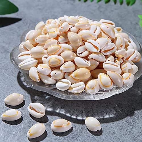 DAHI 200 pcs Natürlichen Muschel Perlen mit Loch zum Auffädeln Beige Spirale Kauri Muscheln Bastelnmuscheln 13 bis 15mm Ocean Beach Muscheln Craft Charms für Decoration Party Hochzeitsdekor von DAHI