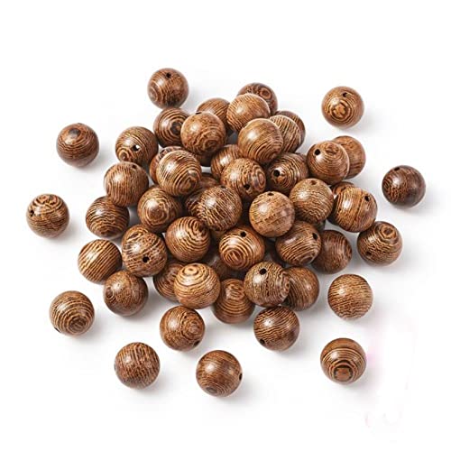 DAHI Perlen 600stk holzperlen 8mm bastelnperlen für DIY Schmuck Herstellung (8mm/600stk) von DAHI