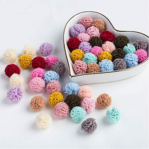 DAHI Pompons 120stk ca.2.5cm Bommeln zum Basteln Pom Pom Set in 12 Farben zum Basteln DIY Kreative Handwerk (120stk/2.5cm) von DAHI