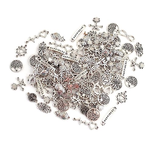 DAHI ca.120pcs metall Gemischte Schmuckverbinder zum Basteln,Armband Selber Machen, Schmuck Basteln,Schmuckherstellung Set,Diy Basteln (B) von DAHI