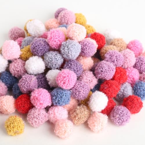 Pompons, Bunte Bommeln bälle Flauschigen Plüsch Bälle Pom Pom Set zum Basteln DIY Kreative Handwerk (E) von DAHI