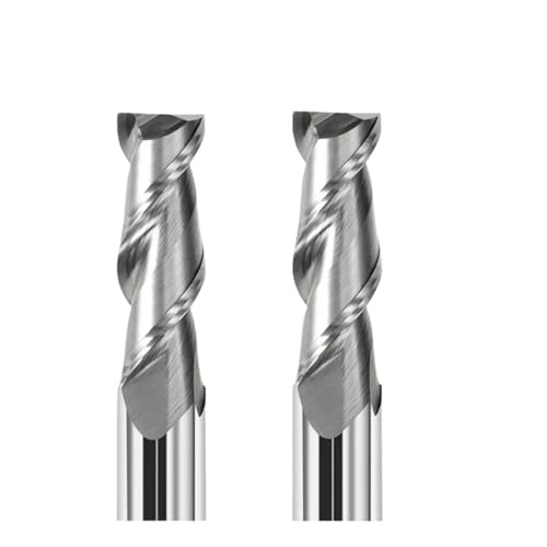 DAISHUJIE Schaftfräser Aluminium-Hartmetall-Schaftfräser HRC55, unbeschichteter Flacher Wolfram-Fräser, CNC-Bearbeitungswerkzeuge(2x6x4x50x2T) von DAISHUJIE