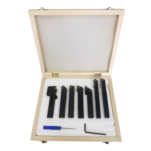 DAISHUJIE Set Drehmeißel 14 mm 7-TLG. Wendeplatten-Drehwerkzeuge-Set aus Hartmetall, Drehwerkzeug-Set von DAISHUJIE