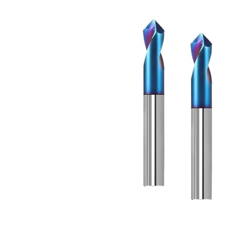 Fasenfräser 65-Grad-Fase, Wolframstahl-Fräsen, 90 °-Zentrierung aus Hartlegierung, blau beschichtetes Werkzeug(12x12x100x90deg 2PCS) von DAISHUJIE