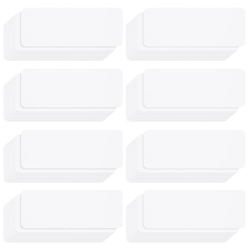 DAJAVE 144 Stück trocken abwischbare magnetische Etiketten, weiß, 10,2 x 5,1 cm, löschbare Magnete für Whiteboard, Mehrzweck-Magnetetiketten zum Beschriften für Klassenzimmer, Zuhause, Bildung, Büro von DAJAVE