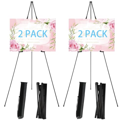 Tisch Kunst DAJAVE 2 Stück Staffelei Hochzeit Stand für Aufsteller 169cm Staffelei schwarz Groß Staffelei Set, Kappbar Stativ Staffelei Hochzeit,für Hochzeit,Malerei,Show von DAJAVE