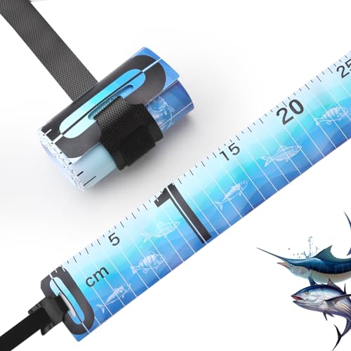 Fish Fisch Maßband 92 cm Lang 5 cm Breit Fishing Fisch-Maßband zum Angeln Fish Fisch Maßband, Fischmaßband Wickelbar Fish Ruler Fisch Maßband Measuring Mat zum Fisch Messen (1 PCS) von DAKLUNAR