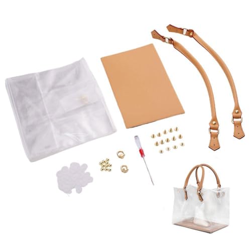 DAMLUX Transparentes PVC-Handtaschen-Bastel-Set, zum Herstellen von handgefertigten Geschenktüten, Bastelzubehör, Werkzeug-Set, durchsichtige Geldbörse, DIY-Set, Geburtstagstasche, von DAMLUX