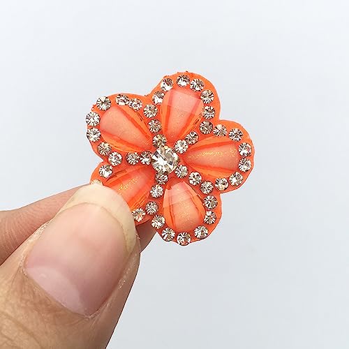 Farbige Strasssteine, Edelsteine ​​für Kleidung, Strasssteine, Strasssteine, Glas-Strasssteine, 10 Stück 3D-Strass-Blumenaufnäher for Aufkleben auf Kleidungsabzeichen, Applikationen for Kleidungsstück von DANTTY